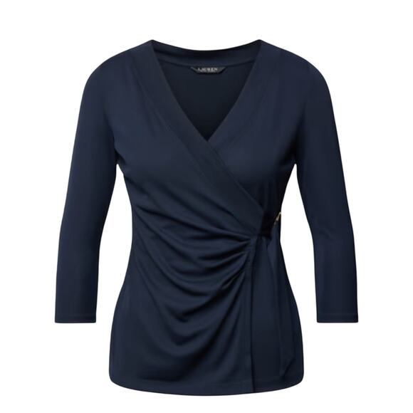 Lauren Ralph Lauren Tops - Lauren Ralph Lauren Stretch Jersey Top Navy Size 2X